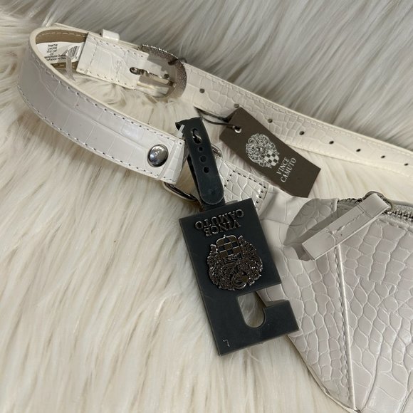 Vince Camuto White Faux Snake Skin Belt Bag - Picture 6 of 9